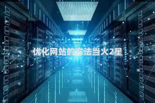 优化网站的方法当火2星（优化网站教程）