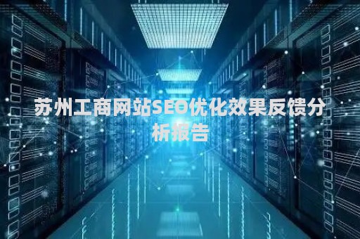 苏州工商网站SEO优化效果反馈分析报告