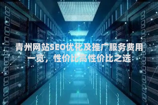 青州网站SEO优化及推广服务费用一览，性价比高性价比之选