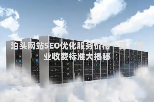 泊头网站SEO优化服务价格一览：专业收费标准大揭秘