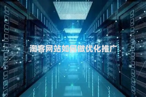 淘客网站如何做优化推广（淘客网站如何做优化推广方案）