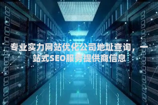 专业实力网站优化公司地址查询，一站式SEO服务提供商信息