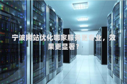 宁波网站优化哪家服务更专业，效果更显著？